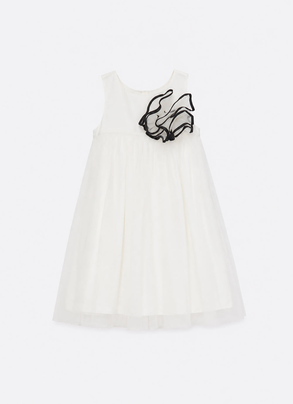 Vestido Tule Maxi Flor