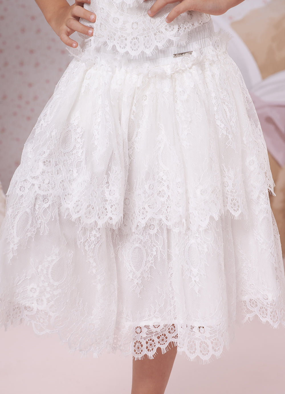 Saia Short Renda Babados