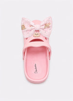 Sandália Clogs Laço Puffer Ursinha