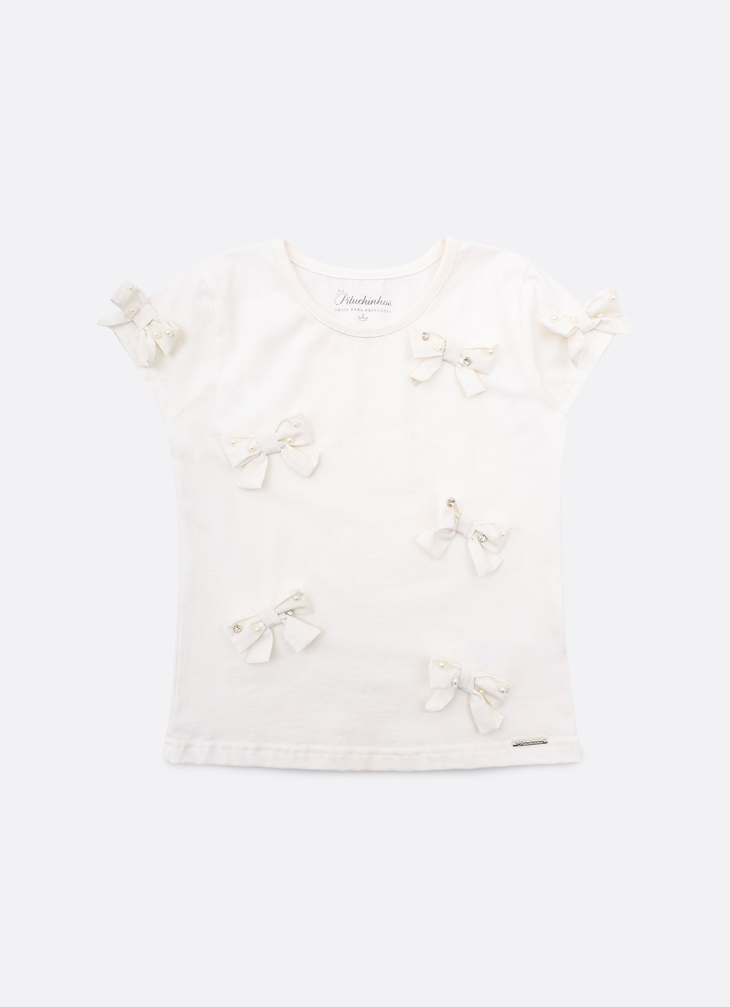 Blusa Cotton Multi Laços Algodão Bordados