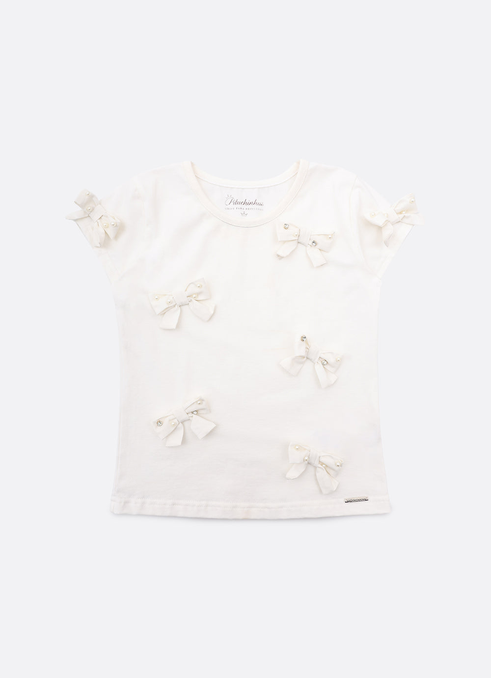 Blusa Cotton Multi Laços Algodão Bordados