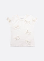 Blusa Cotton Multi Laços Algodão Bordados
