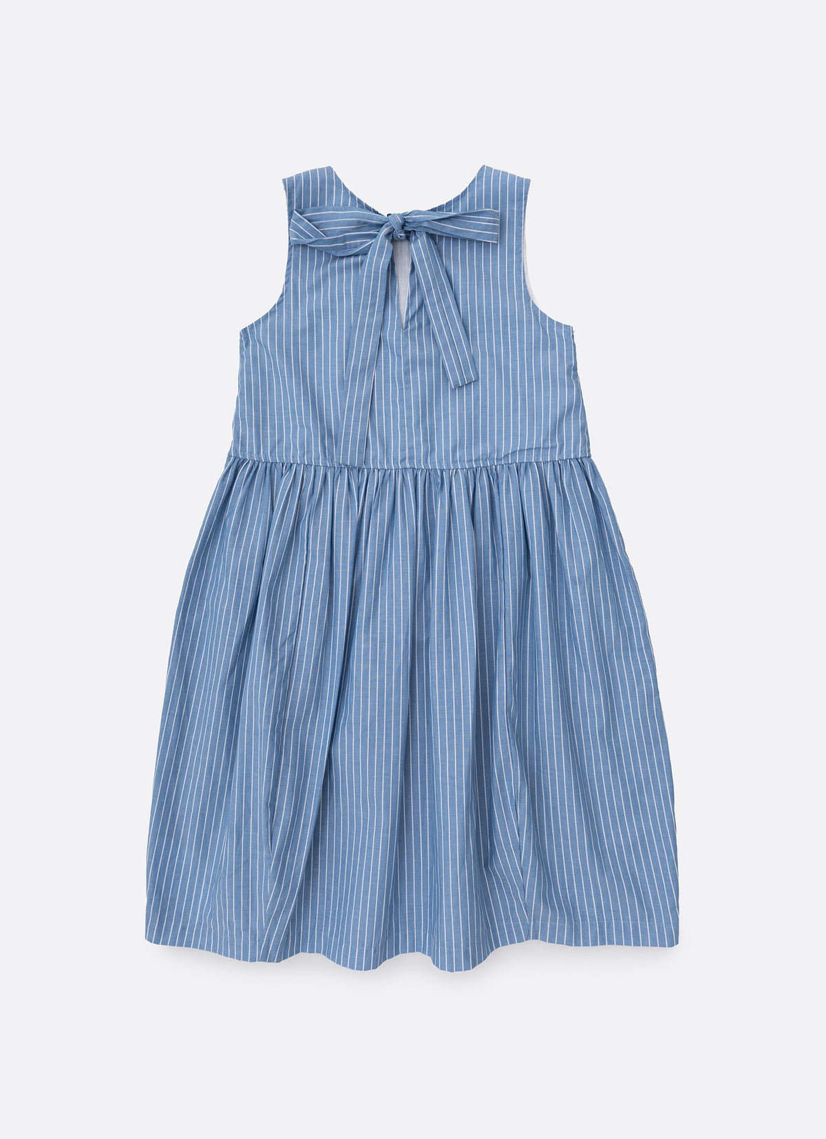 Vestido Algodão Listrado Lacinhos