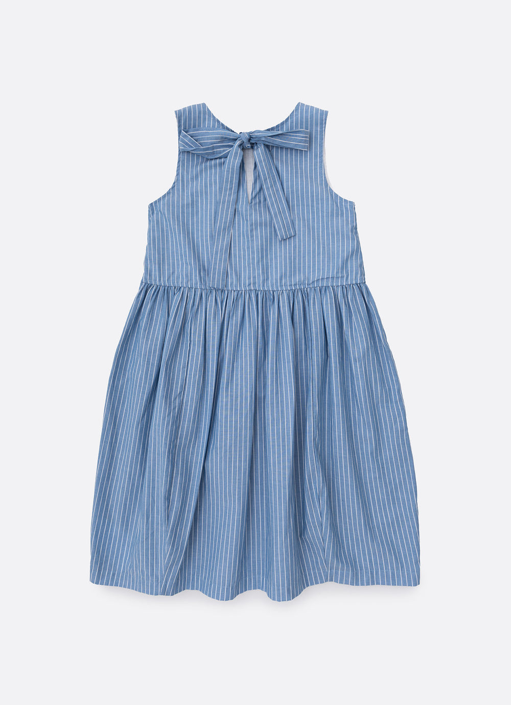 Vestido Algodão Listrado Lacinhos