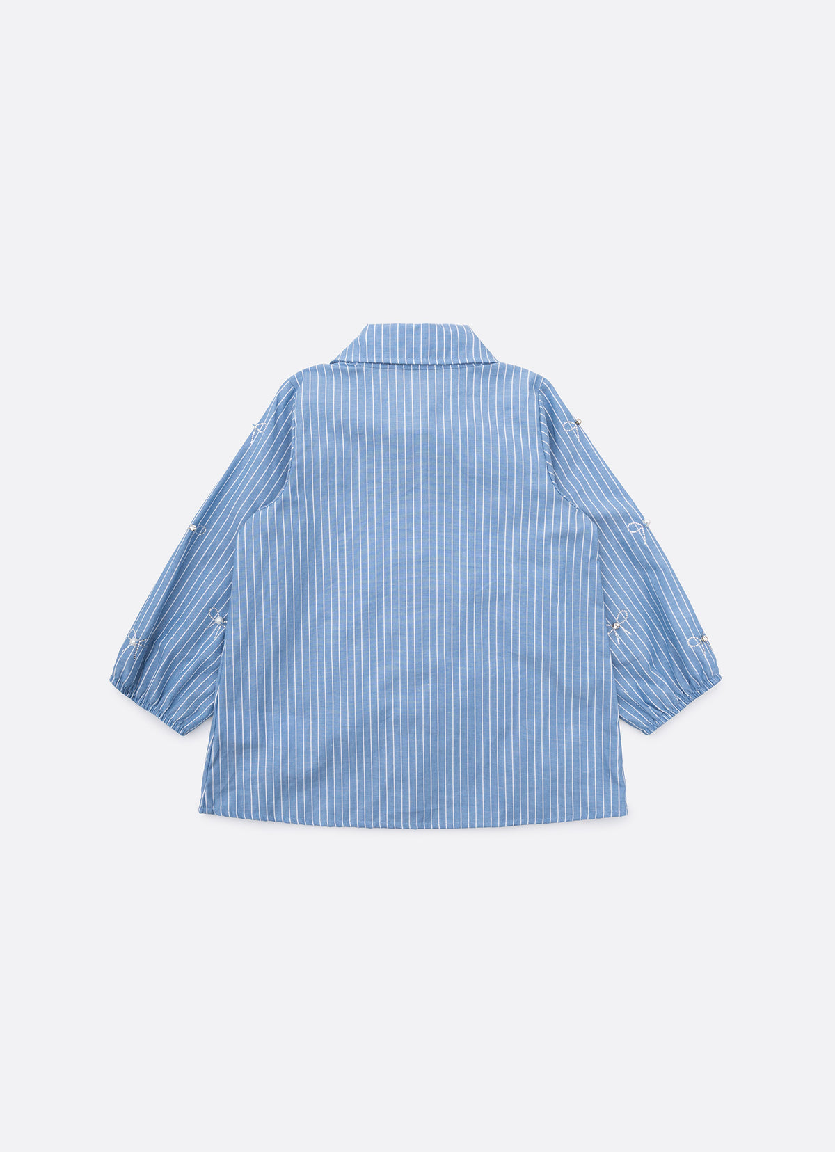 Camisa Algodão Listrada Lacinhos