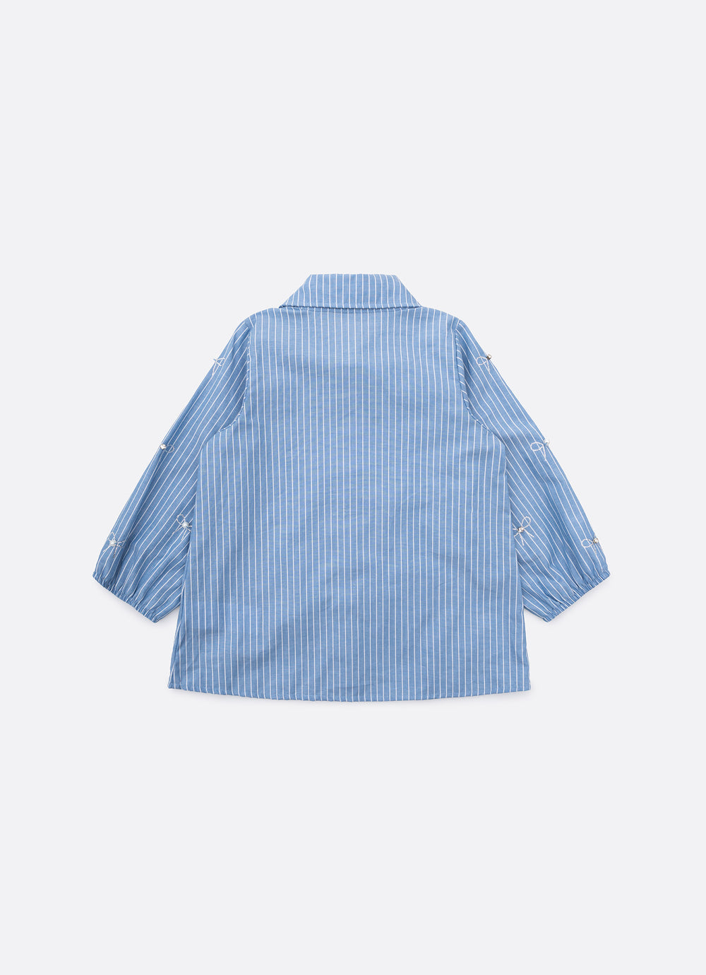Camisa Algodão Listrada Lacinhos