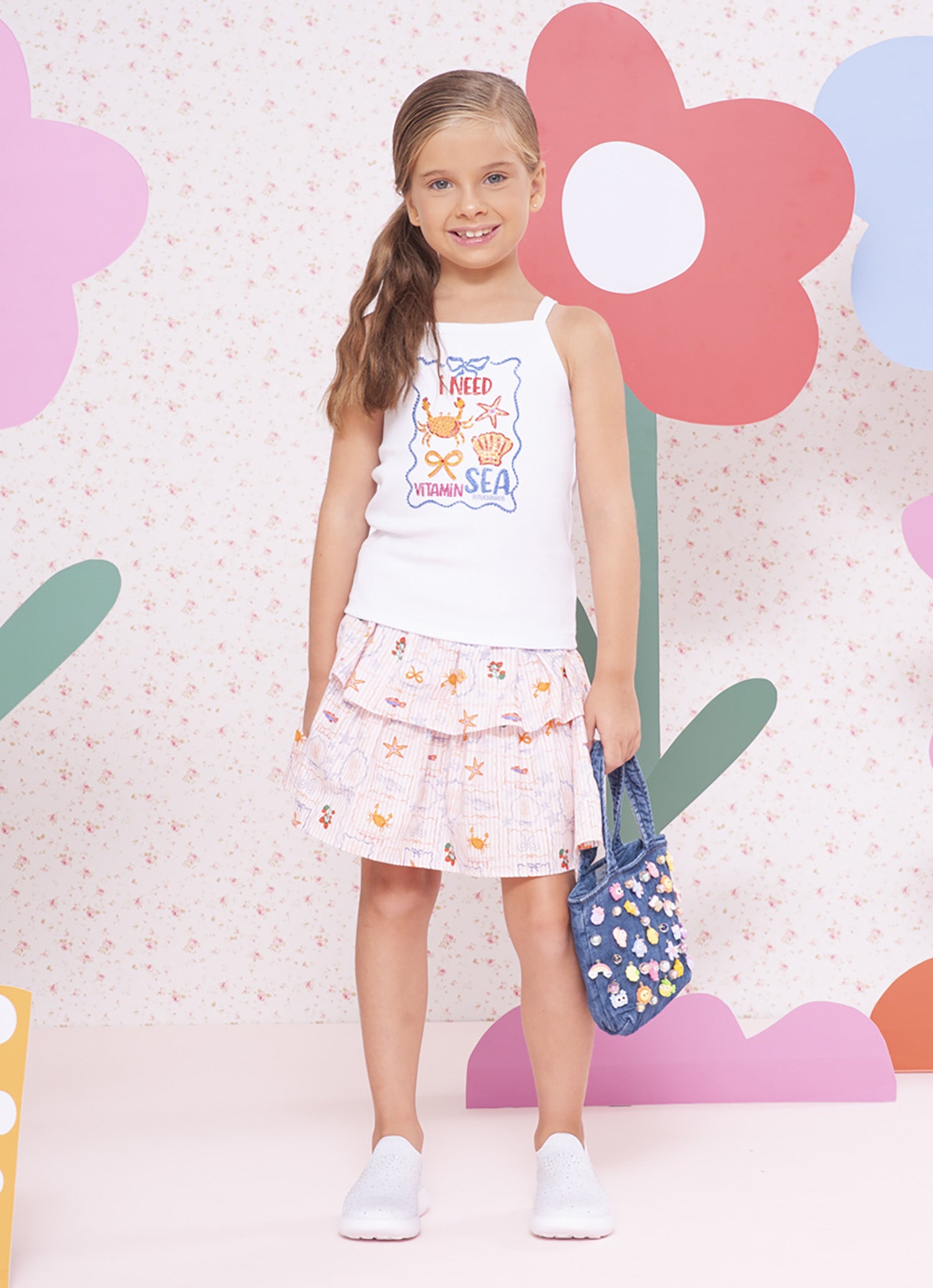 Saia Short Algodão Estampada