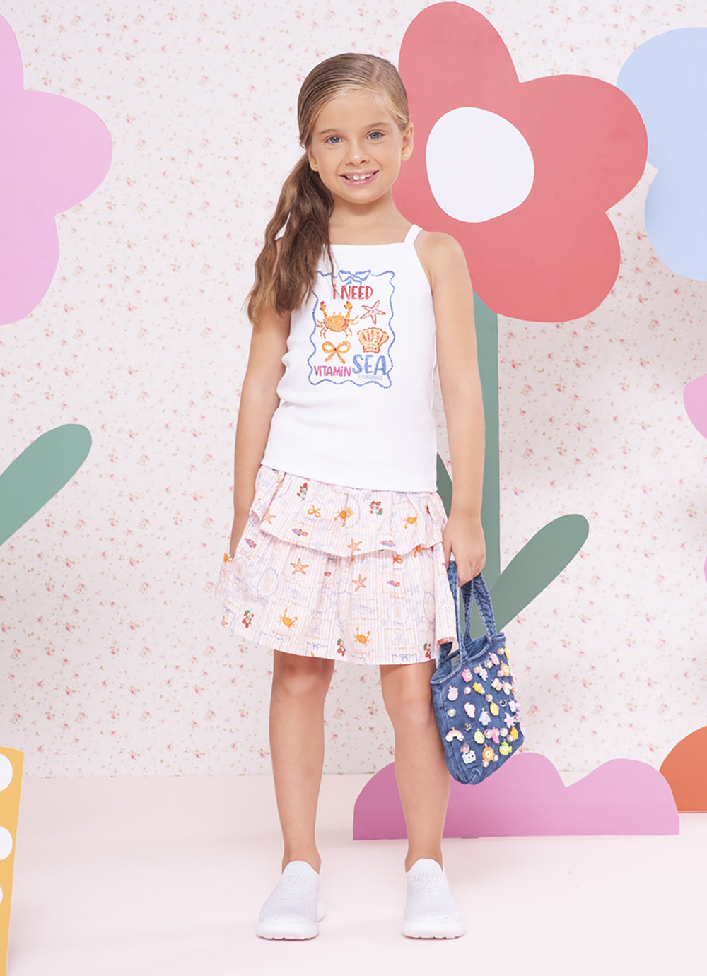 Saia Short Algodão Estampada