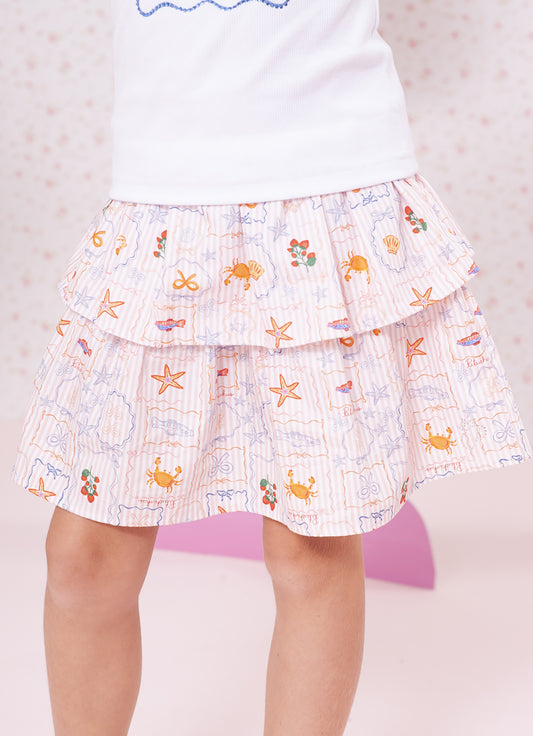 Saia Short Algodão Estampada