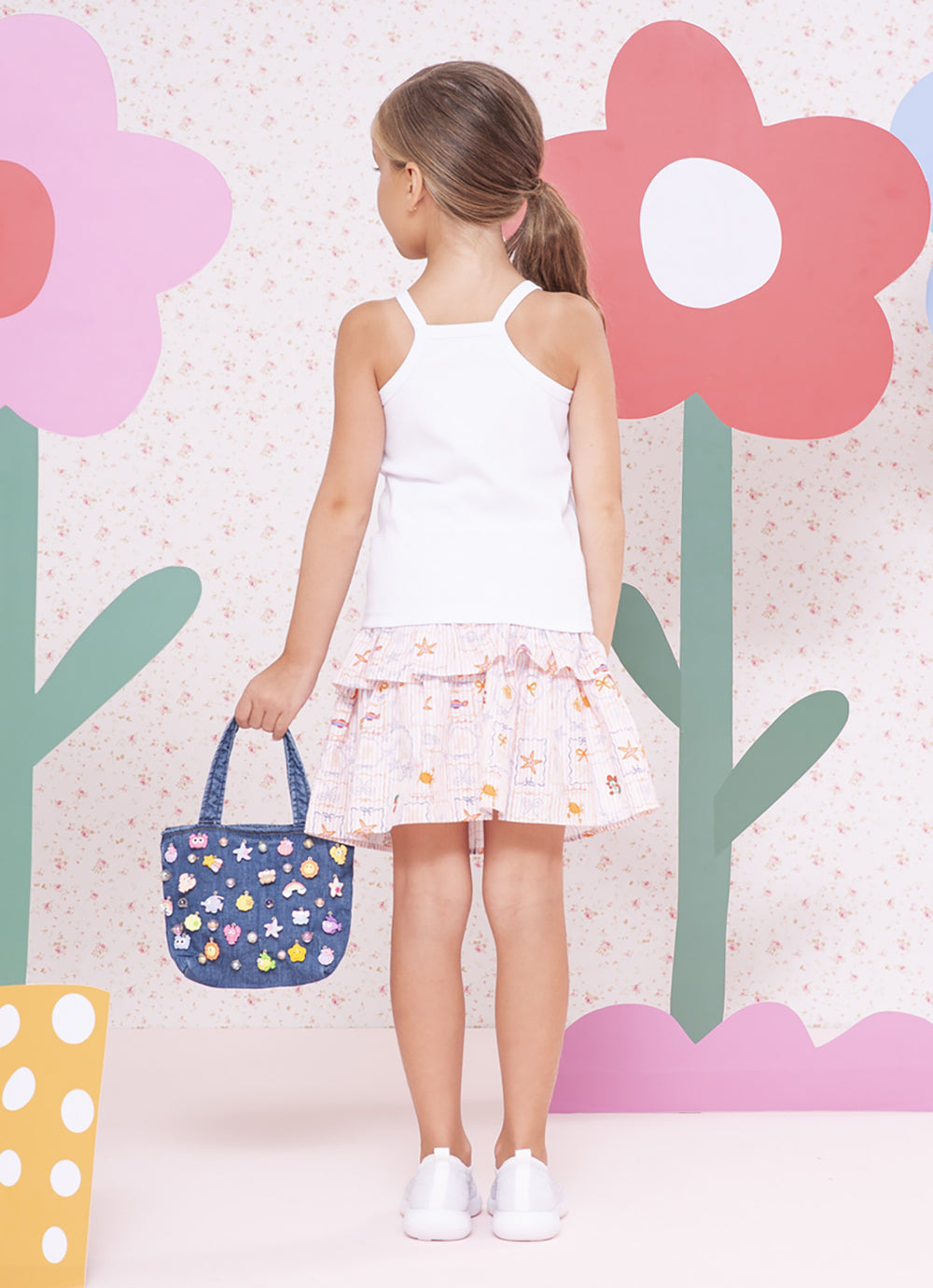 Saia Short Algodão Estampada