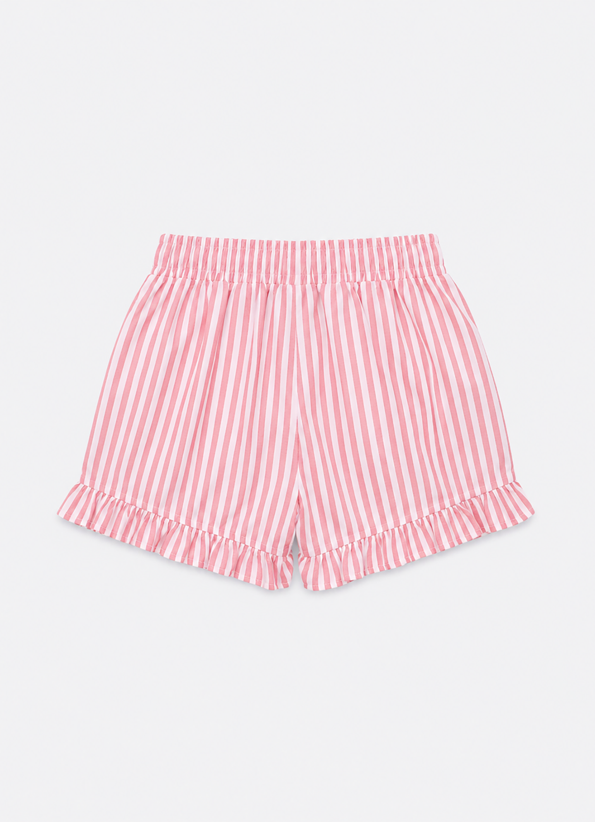 Short Algodão Listrado Guipir Bordado