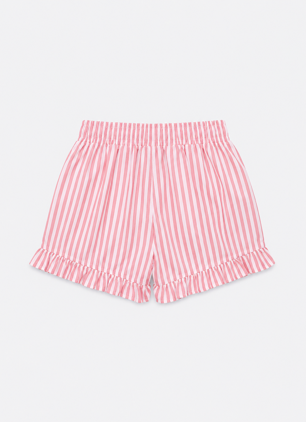 Short Algodão Listrado Guipir Bordado