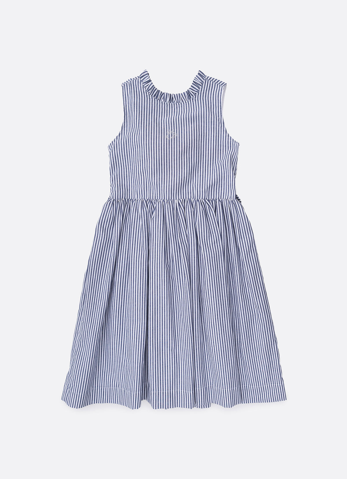 Vestido Algodão Listrado com Cinto