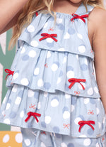 Blusa Algodão Poá Babados