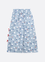 Calça Reta Algodão Poá Lacinhos