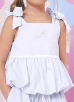 Blusa Algodão Xadrez Balonê