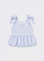 Blusa Algodão Xadrez Balonê