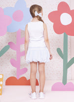 Saia Short Algodão Xadrez Balonê