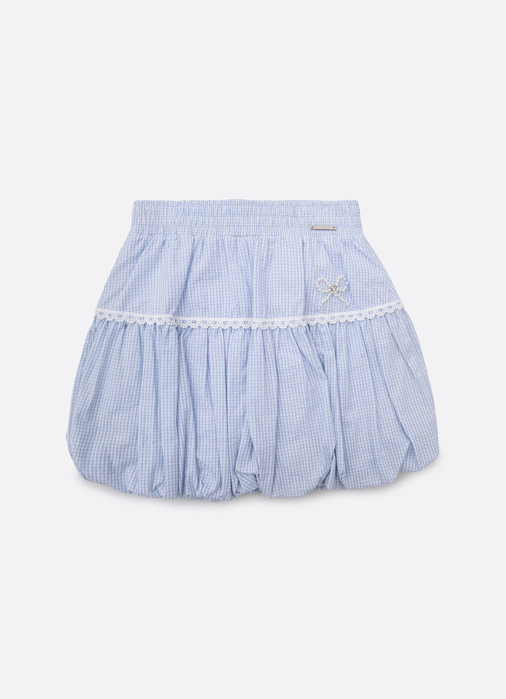 Saia Short Algodão Xadrez Balonê