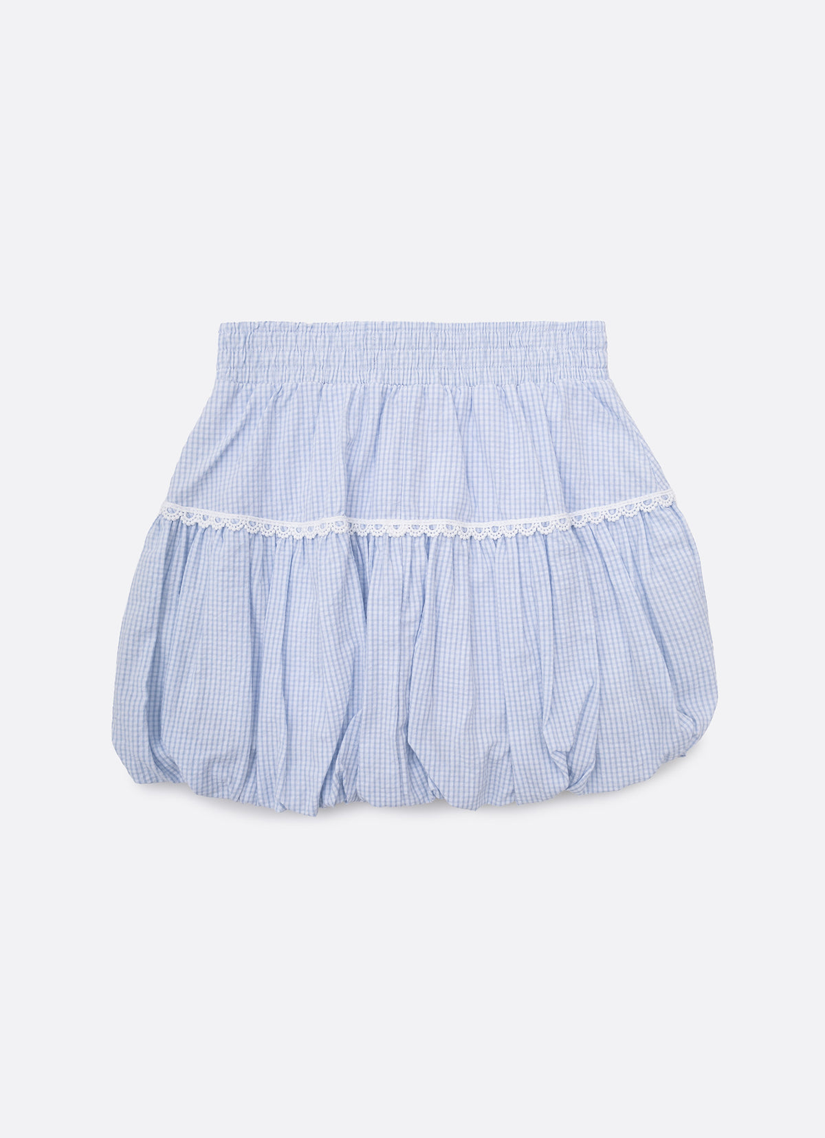 Saia Short Algodão Xadrez Balonê