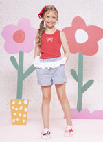 Short Algodão Listrado Broderi