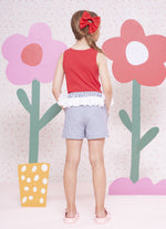 Short Algodão Listrado Broderi