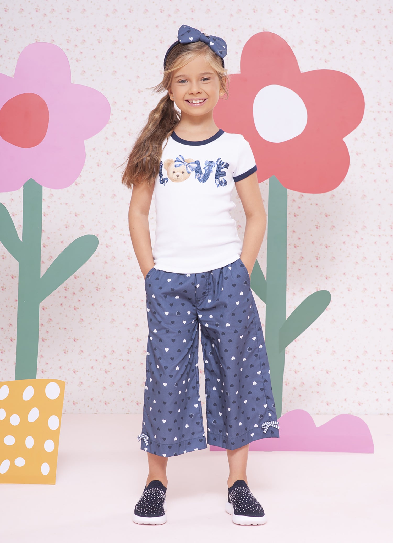 Calça Pantacourt Algodão Estampada