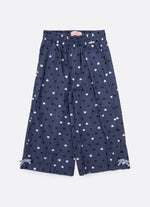 Calça Pantacourt Algodão Estampada
