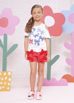 Blusa Cotton Serigrafia Multi Laços Bordados