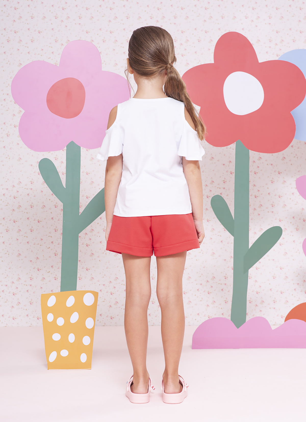 Blusa Cotton Serigrafia Multi Laços Bordados