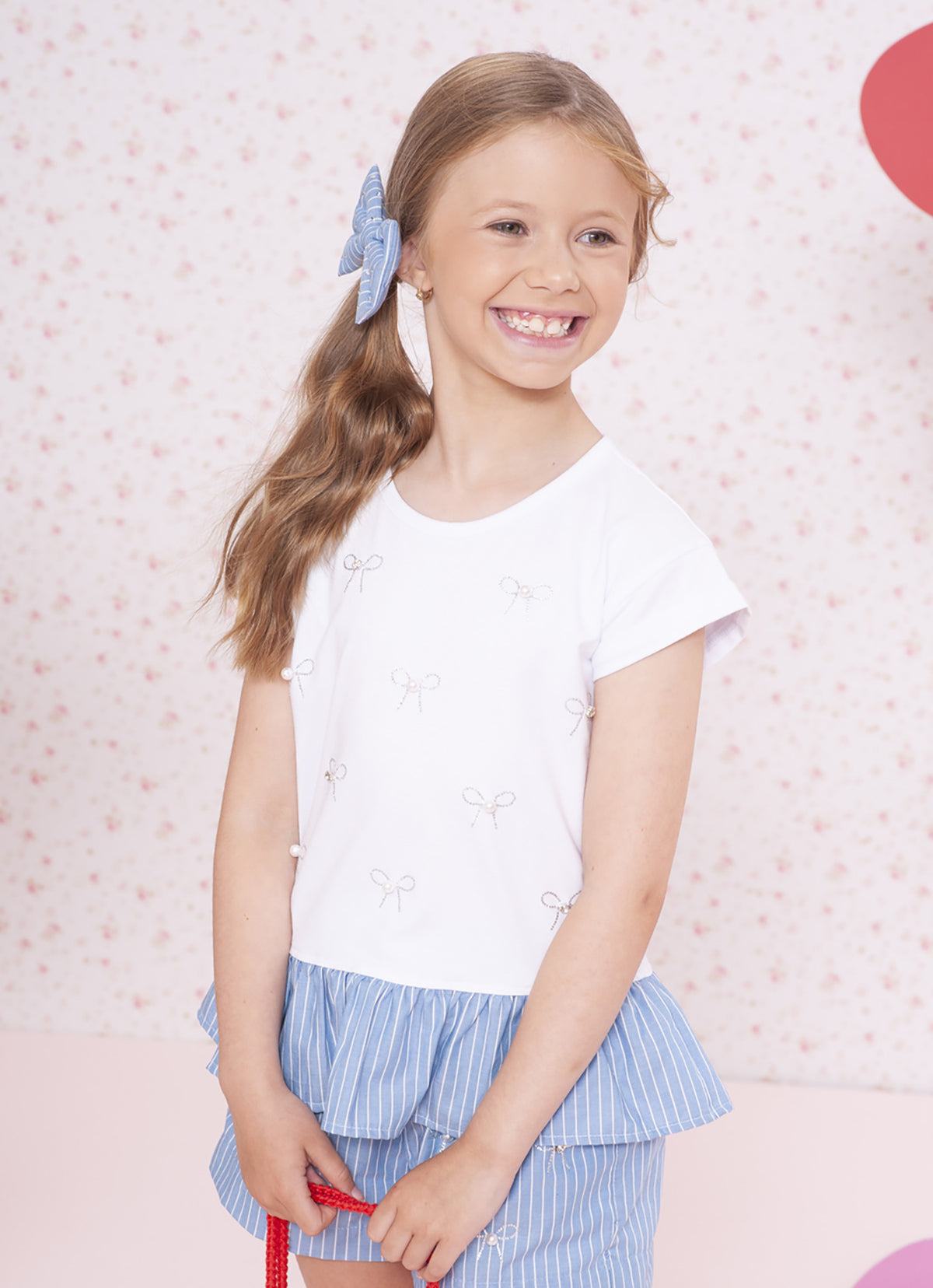 Blusa Cotton Babado AlgodãoListrado