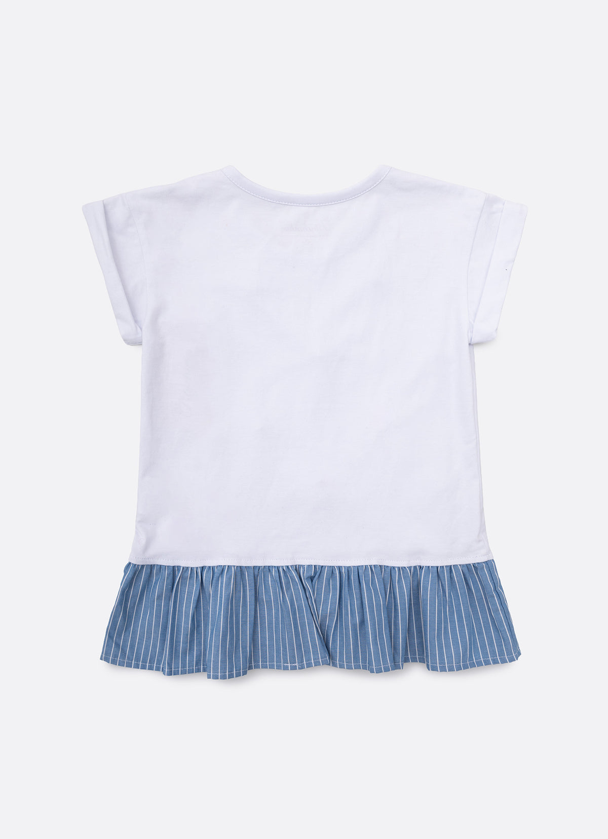 Blusa Cotton Babado AlgodãoListrado