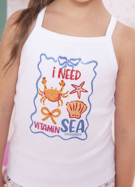 Blusa Alça Ribana Cristais
