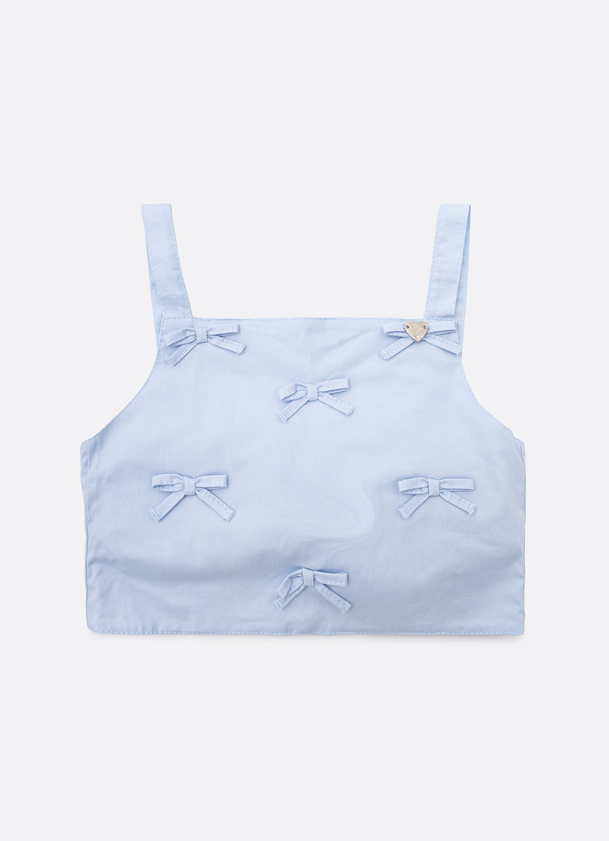 Blusa Cropped Algodão Lacinhos