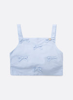 Blusa Cropped Algodão Lacinhos