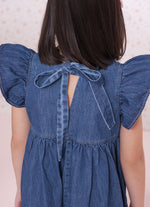 Vestido Jeans Fino Rendinhas