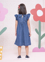 Vestido Jeans Fino Rendinhas