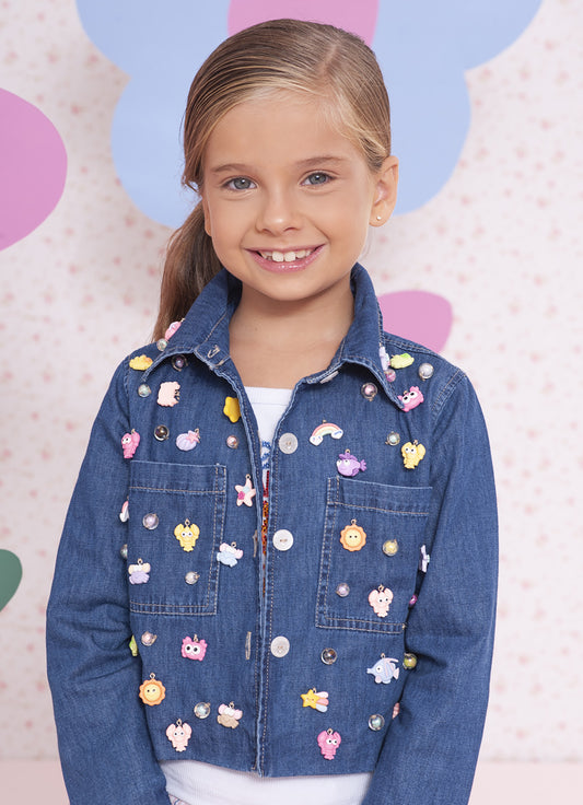 Jaqueta Jeans Fino Charms