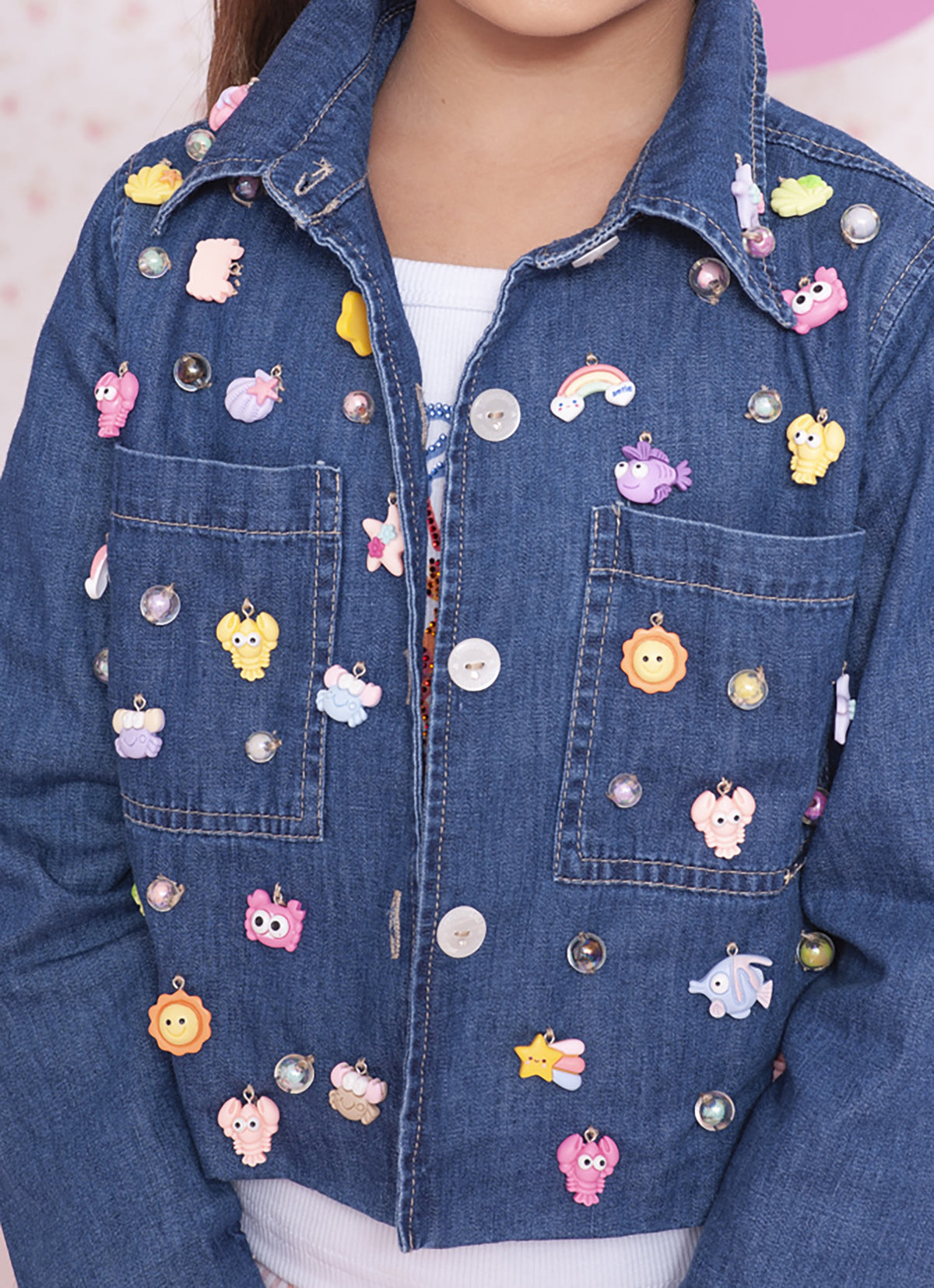 Jaqueta Jeans Fino Charms