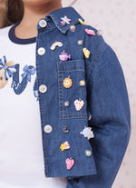 Jaqueta Jeans Fino Charms