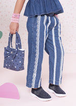 Calça Pantacourt Jeans Fino Rendinhas