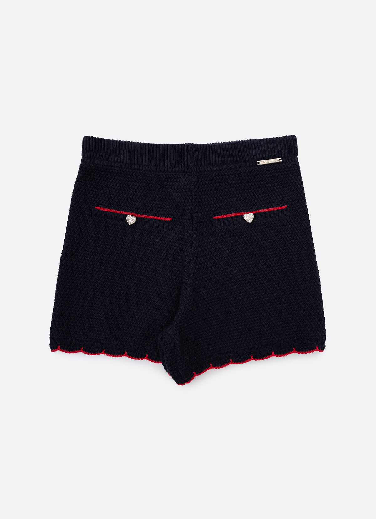 Short Tricot Botões Jóia