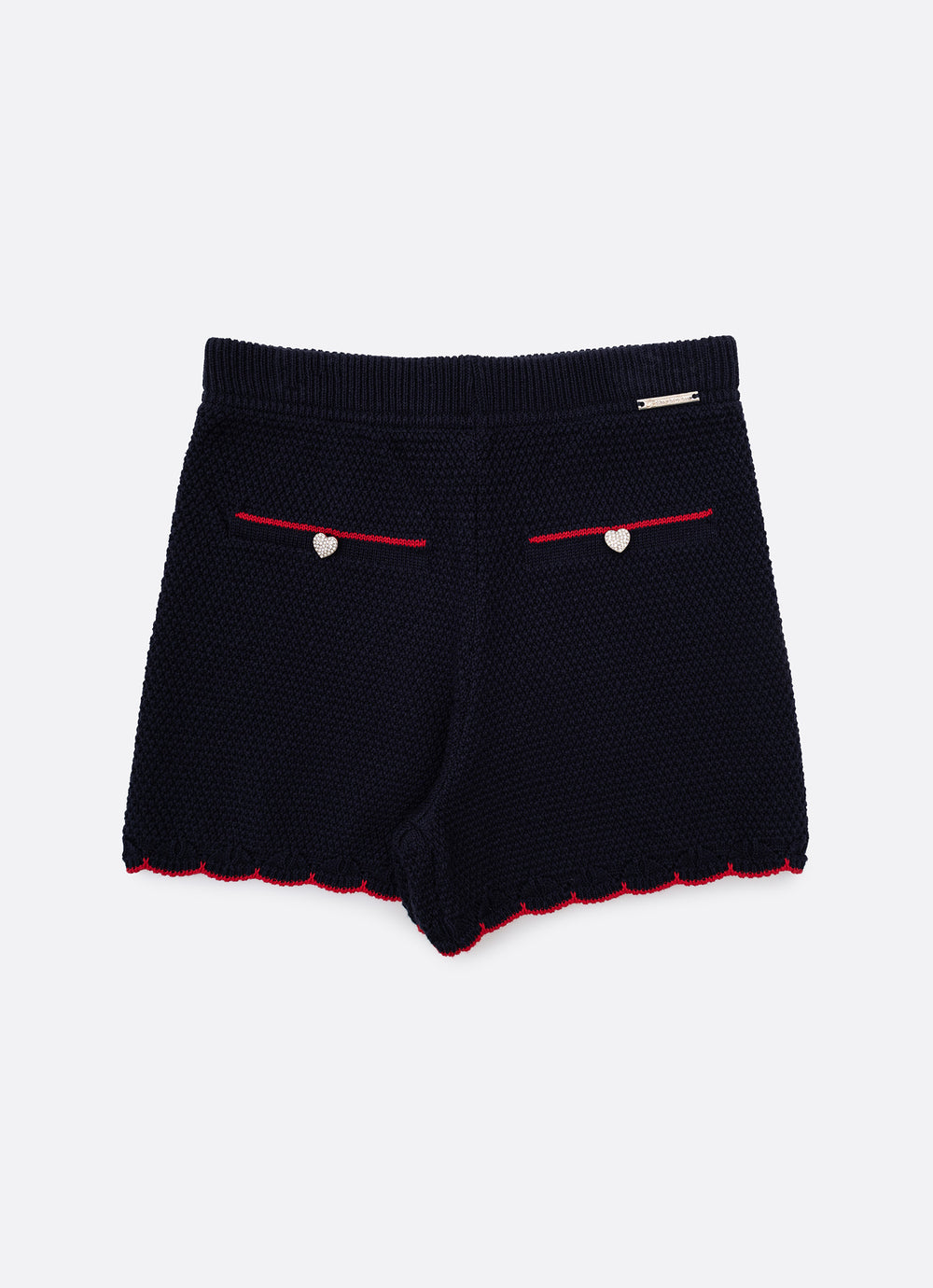Short Tricot Botões Jóia