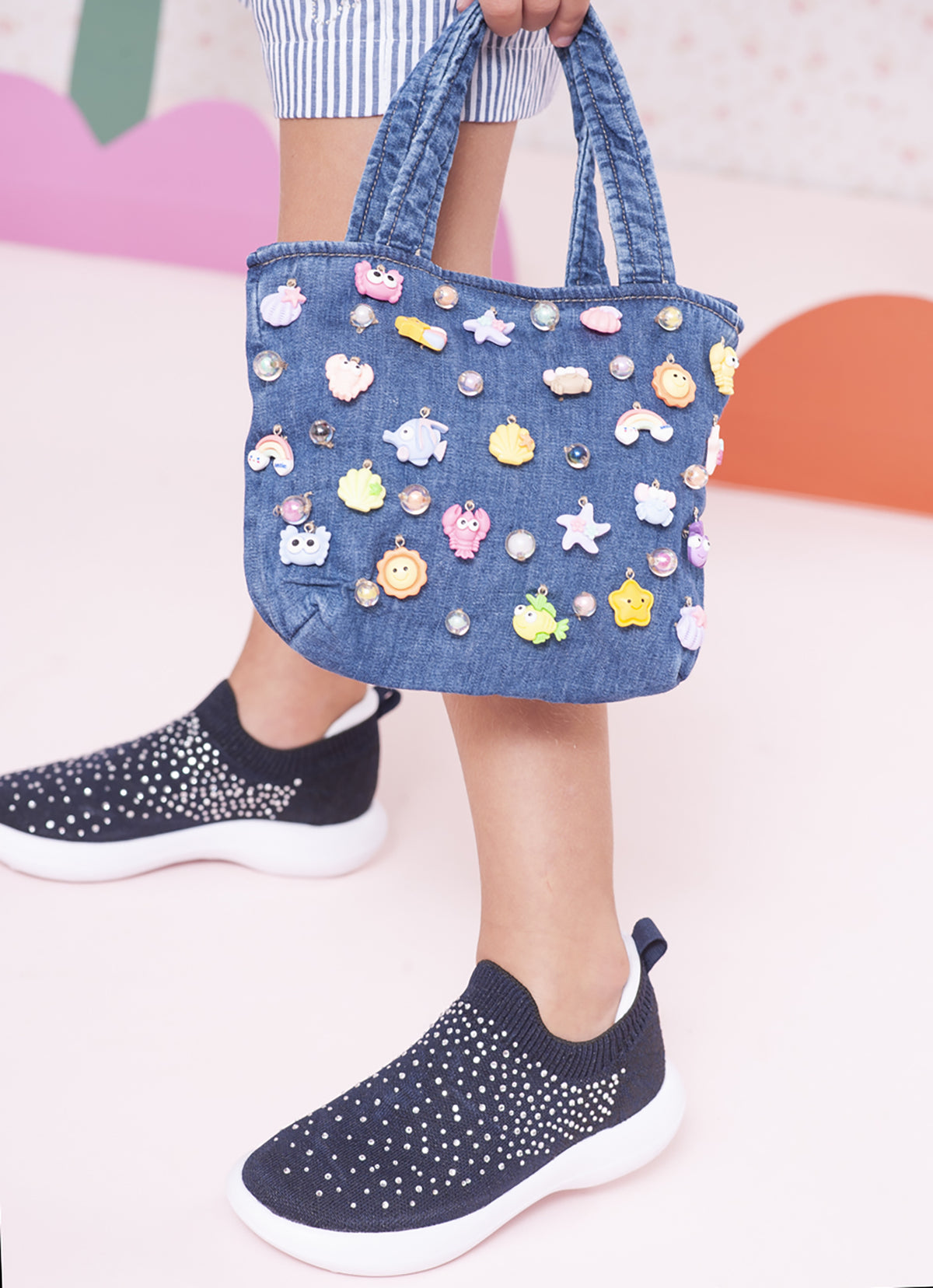 Bolsa Puffer Jeans Fino Charms