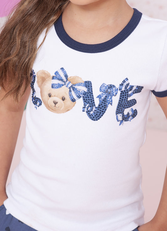 Blusa Rib Ursinha Love