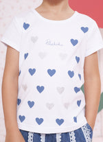 Blusa Cotton Corações Cristal