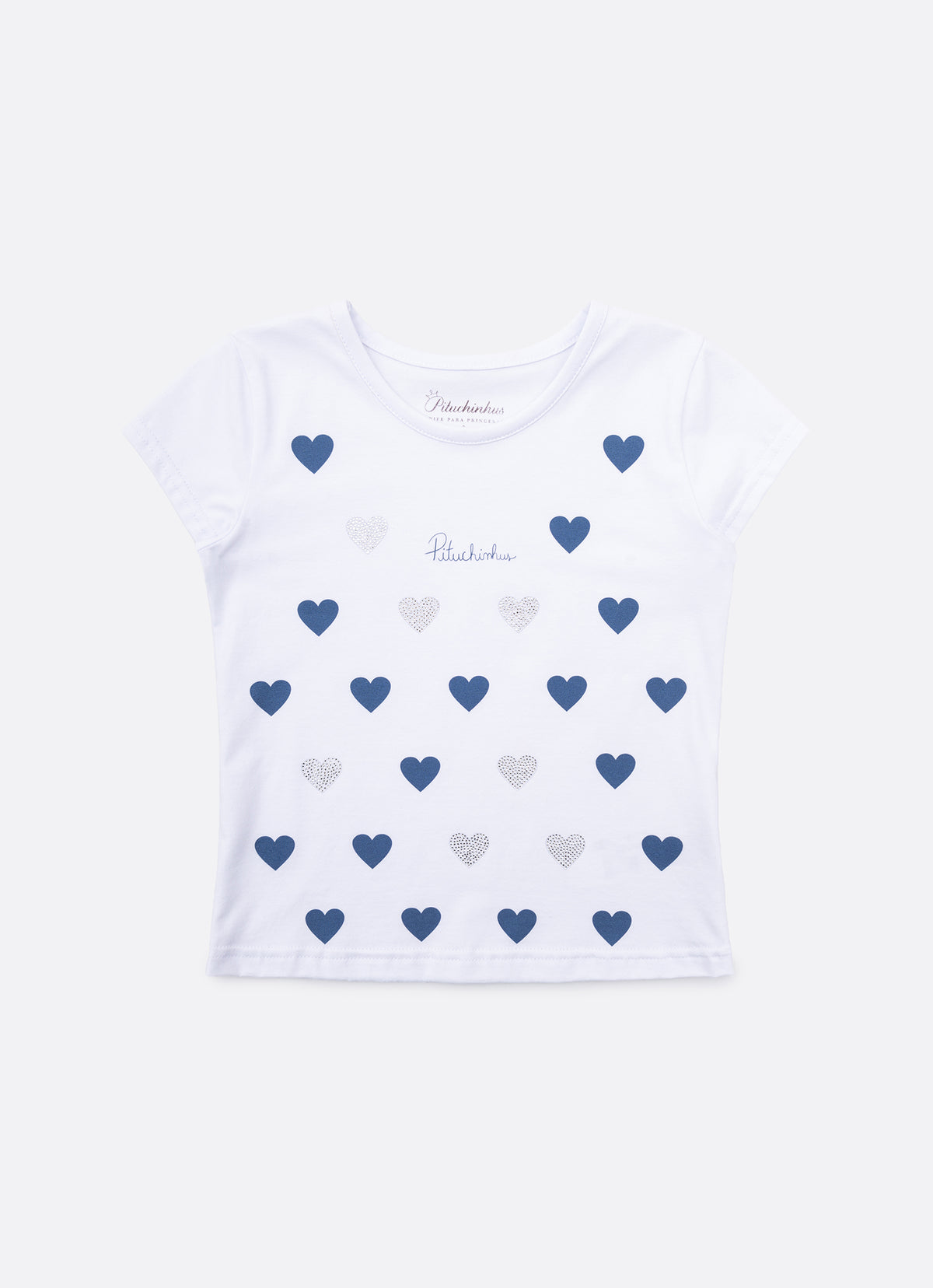 Blusa Cotton Corações Cristal