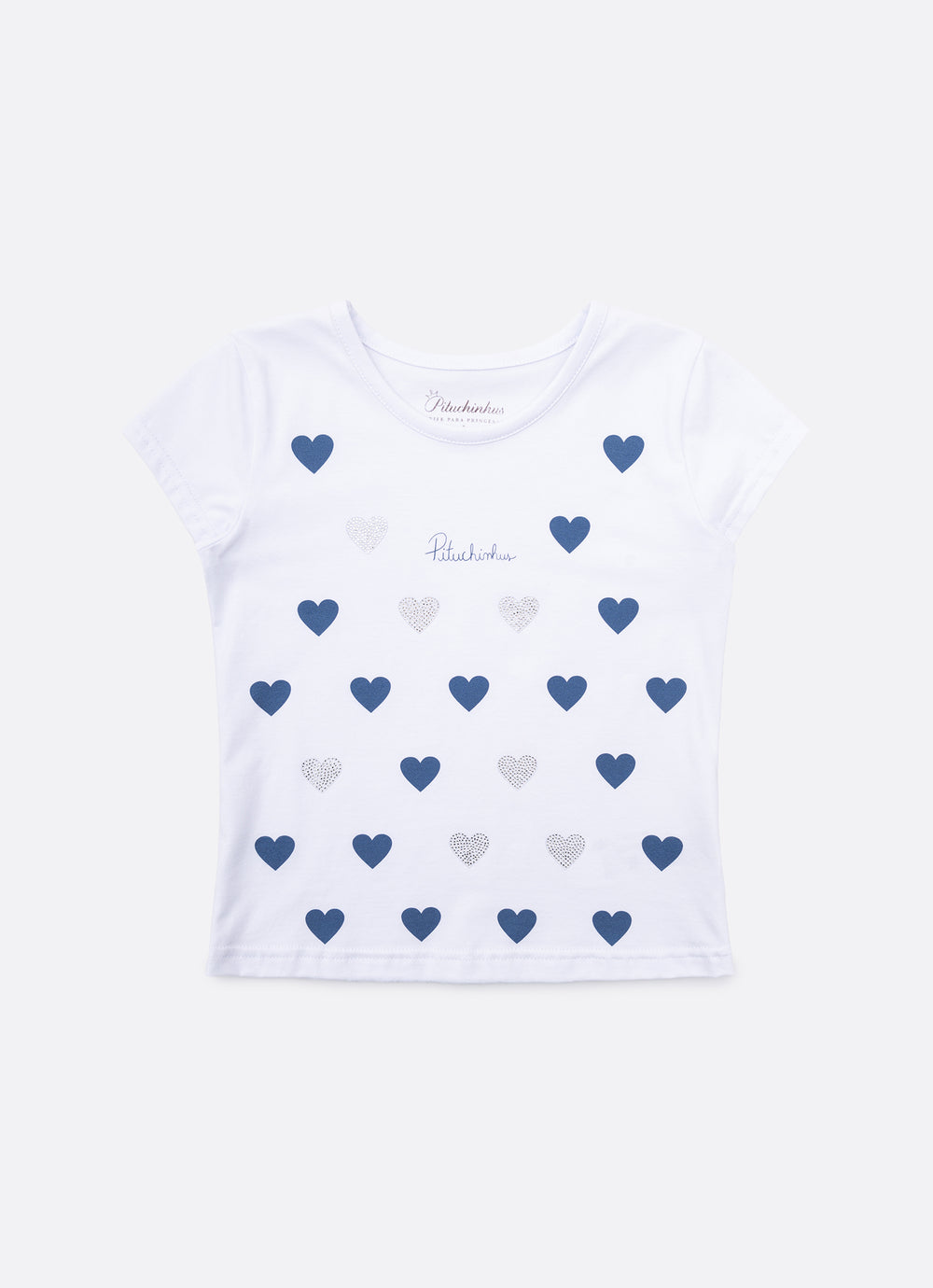 Blusa Cotton Corações Cristal