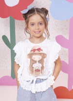 Blusa Cotton Boneca Broderi Mangas