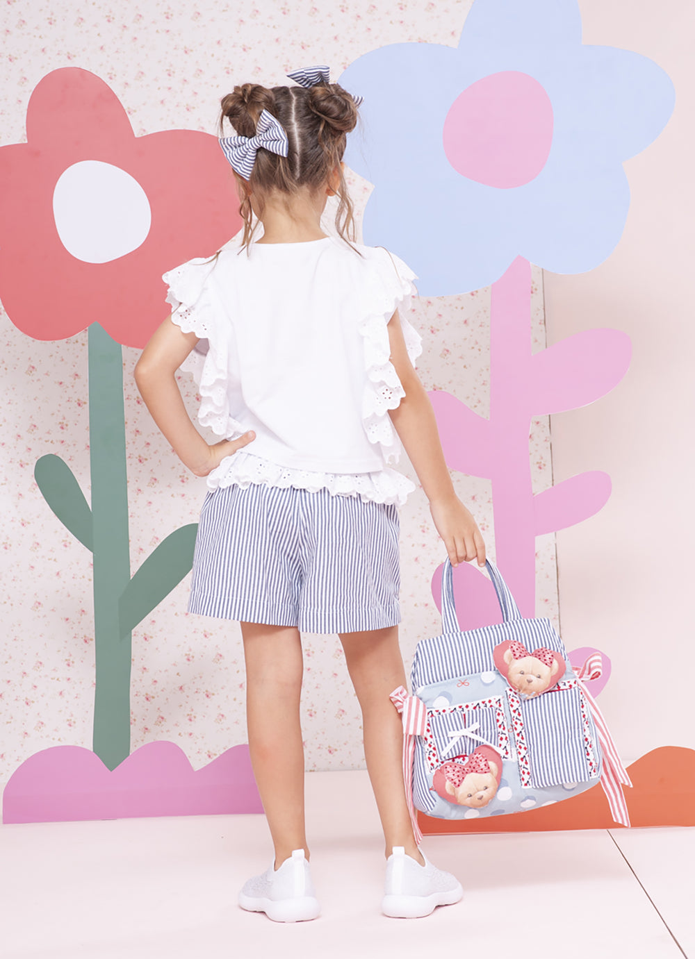 Blusa Cotton Boneca Broderi Mangas